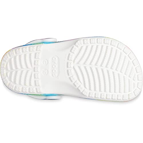 Crocs Classic Tie Dye Clogs (Little Big Kid), Multi Spray, 5 US Unisex