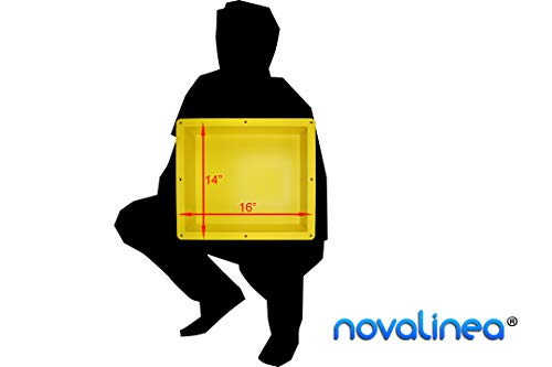 Novalinea 16" x 14" Single Shelf Recessed Shower Niche with Mounting Screws Included, Mounts Flush with 1/2" Backerboard, Ready to Tile, Easy to Install and Waterproof