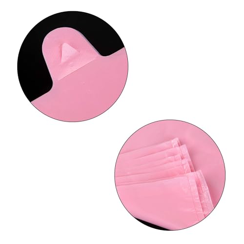 LazyMe T Shirt Bags, Bolsas De Plastico Para Negocio,12x20 Inches Plastic Shopping Bags with Handles for Grocery, Business, Restaurant Use (Pink 100pcs)