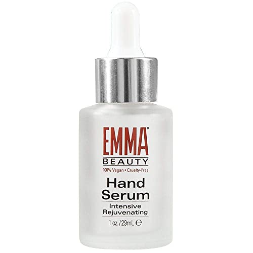 EMMA Beauty Intensive Rejuvenating Hand Serum, Moisturizing Night Renewal Hand Relief Serum for Instantly Luminous Skin, 1 Ounce Glass Bottle with Dropper
