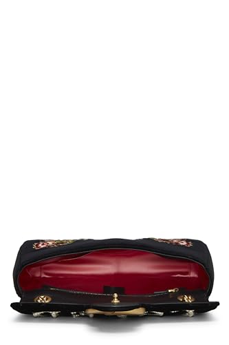 Gucci, Pre-Loved Black Velvet Marmont 'Loved' Shoulder Bag, Black