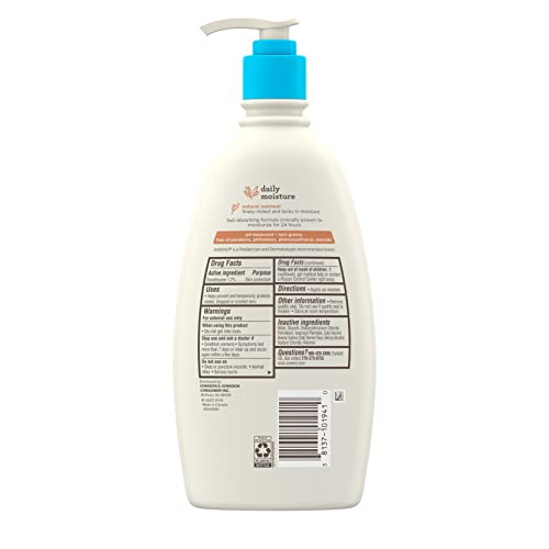 Aveeno Baby Daily Moisture Moisturizing Lotion for Delicate Skin with Natural Colloidal Oatmeal & Dimethicone, Hypoallergenic, Fragrance-, Phthalate- & Paraben-Free, 18 fl. oz (Package may vary) (Pack of 1)