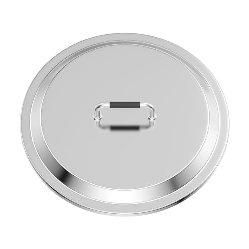 AJinTeby Fire Pit Lid for Solo Stove Ranger 15", 304 Stainless Steel Fire Pits Lid with Heat-Resistant Handle, Outdoor Wood Burning and Low Smoke Camping Stove Accessory
