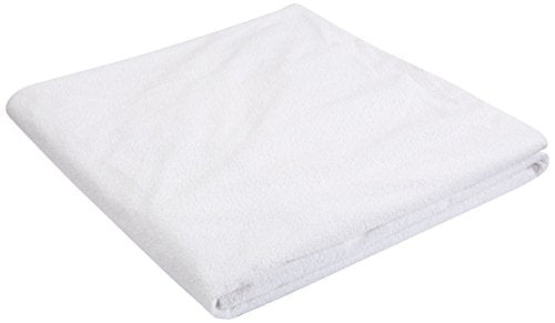 Amazon Basics Waterproof 18 inch Mattress Protector Twin Size, Breathable, Machine Washable, White