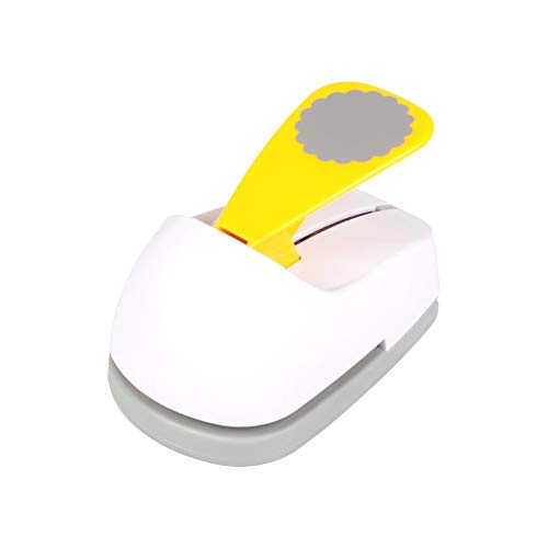 Craft Lever Punch 2 inch Circle Ware Punch DIY Handmade Paper Punch(White Circle Ware)