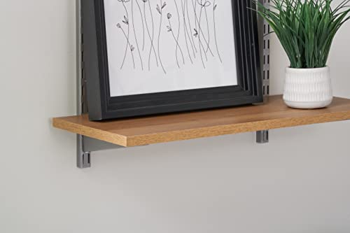 Rubbermaid 10"x24" Decorative Board, Golden Oak, Adjustable Shelf, Wood, Storage, Shelving