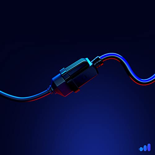 Maximm Extension Cord 3 ft, (2 Pack) Extension Cord,16 Gauge, Heavy Duty Extension Cord (Black and Blue) ETL Listed
