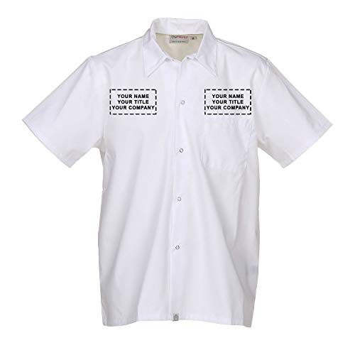 Chef Works Men's Utility Cook Shirt, White, X-Small