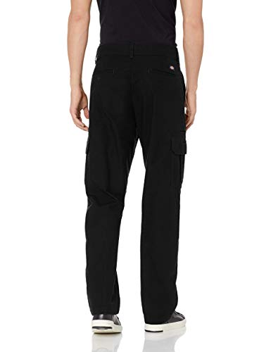 Dickies mens Ripstop Cargo Regular Straight Fit Work Utility Pants, Rinsed Black, 40W x 30L US
