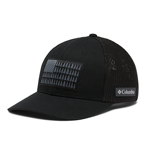 Columbia Unisex PFG Fish Flag Mesh Ball Cap - High, Cocoa Butter/Inshore Slam Flag, Large/X-Large