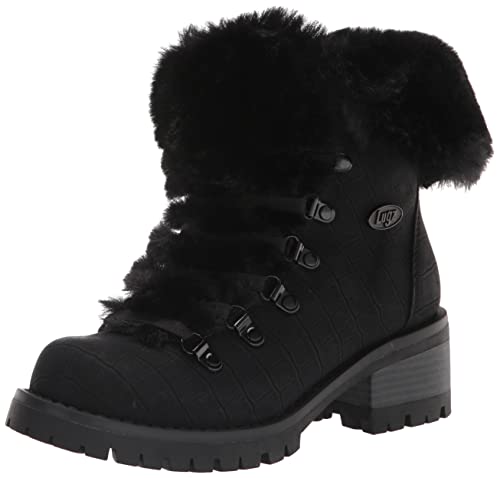Lugz Women's Adore Fur Classic Chukka Fashion Boot, Black, 11, M