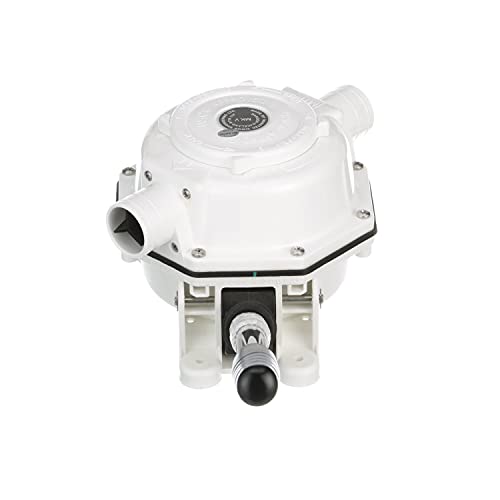 Whale BP0535 Mark V Manual Sanitation Pump, 1 ½-Inch Hose Connections, Maximum of 17.5 GPM (70 Strokes Per Minute) - Thru Deck Discharge, White