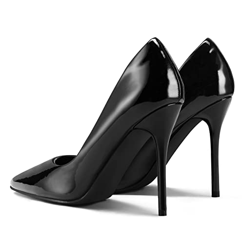 mysoft Women's High Heels Pumps Closed Pointed Toe Stiletto 4IN Heels Dress Wedding Shoes