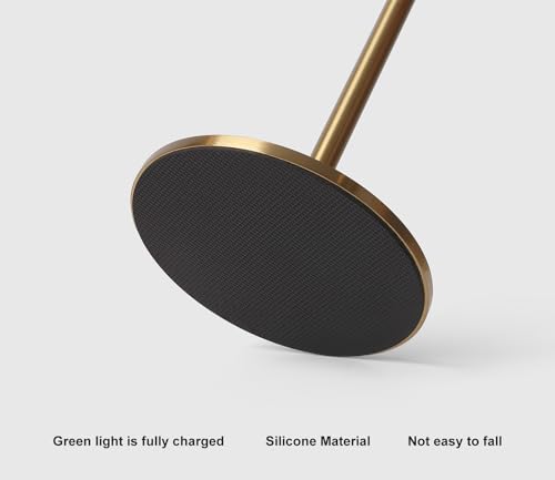 DAWALIGHT Cordless Lamp 4000mAh Rechargeable tbale lamp LED Desk Lamp Tempered Glass Stepless Dimming Black and Gold Battery Operated Portable Cordless 2700K Gold Base