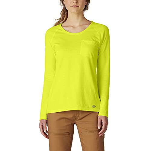 Dickies womens Dickies Women's Long Sleeve Cooling Temp-iq® Performance T-shirt Shirt, Bright Yellow, X-Small US