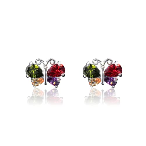 CHERUBIC Women Teardrop Drop Earrings Halo Round Cut White Gold Plated Cubic Zirconia Crystal Elegant Pear Dangle Earrings Jewelry