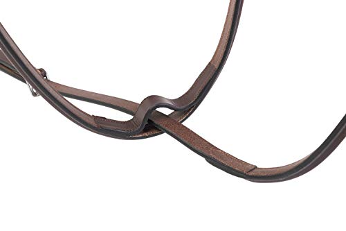 Huntley Equestrian Sedgwick Leather Fancy Stitched Raised Standing Martingale (Australian Nut, Small Pony)