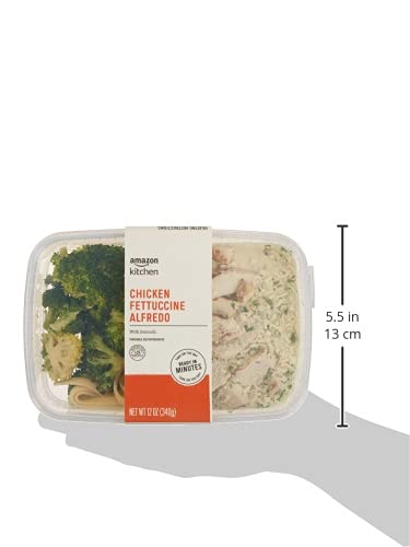 Amazon Kitchen, Chicken Fettuccine Alfredo With Broccoli, Single Serve Meal, 12 Oz