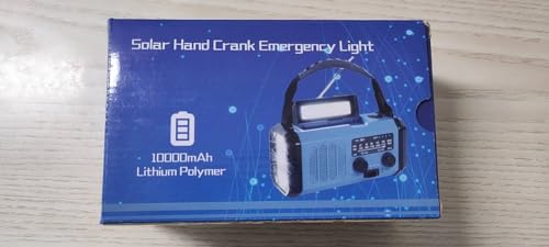48100mWh NOAA Emergency Weather Radio, Solar Hand Crank Radio,Portable AM/FM/NOAA Radio with 700LM Crank Flashlight, Reading Lamp,Compass,SOS for Hurricane Storm Emergency Survival Kit Outdoor Camping