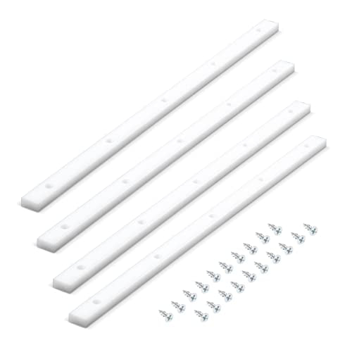 POWERTEC Crosscut Sled Miter Bar for Table Saw Sled, 3/4" x 3/8" x 17" with Predrilled Holes & Screws for Router Table, Bandsaw, Taper Jig, Table Saw Accessories for Woodworking, 4PK (71793)