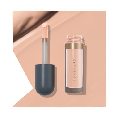 COVER FX Skin Discovered Longwear Full Coverage Concealer | Buildable Crease-Resistant High Coverage Formula Conceals, Corrects, and Brightens, | F1- Fair to light Neutral Peach Undertones