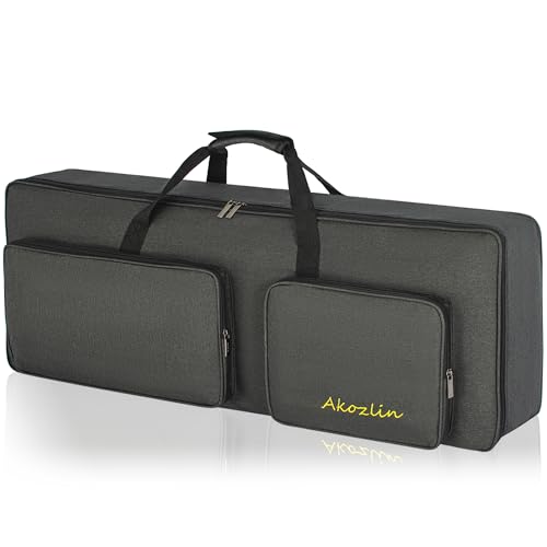 AKOZLIN 49-Key Keyboard Gig Bag 34"×13"×4" Portable Electric Piano Case Foldable Bag For 49-Note Keyboard