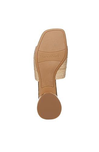 Franco Sarto Womens Loran Slide Sandal Black Stretch Raffia 9M