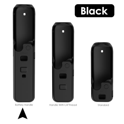 CAPART Silicone Sleeve Case for DJI OSMO Pocket 3, Protective Case Anti-Scrach Anti-Skid, Large Size Compatible Pocket 3 + Battery Handle (Black)