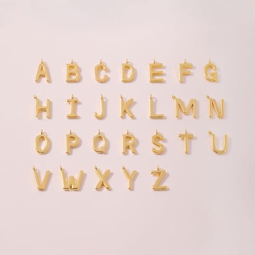 HANLI Initial Necklaces for Women - 14k Gold Plated Dainty Letter Necklace Alphabet W Necklace Personalized Monogram Name Necklace Gold Initial Necklace for Women Simple Jewelry