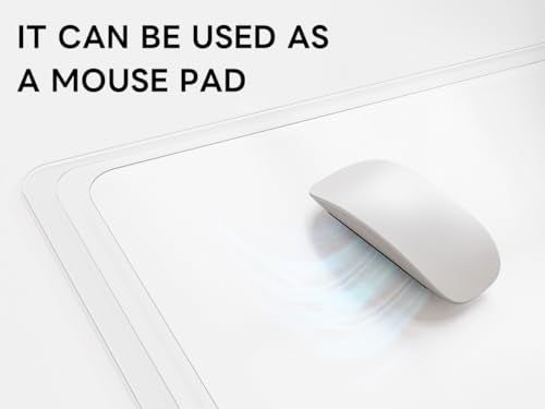YSAGi Clear Desk mat, 48x24 inch Clear Desk Pad for Keyboard and Mouse, Desk Cover Clear Protector, Large Mouse Pad for Desk, Frosted Transparent Desk Mat for Office and Home Desktop (48x24 inch)