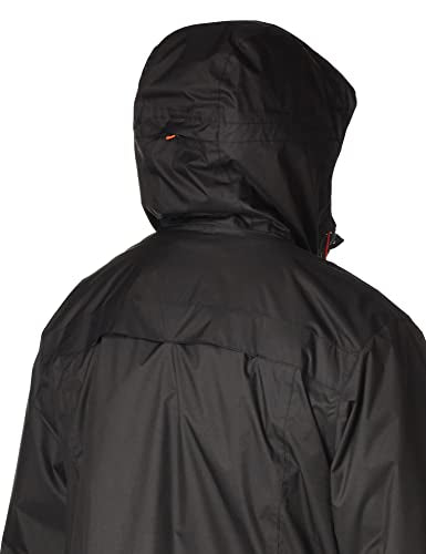 Helly-Hansen Manchester Waterproof Rain Jackets for Men Featuring Breathable Water- and Windproof Construction, Storm Flap, Black - X-Small