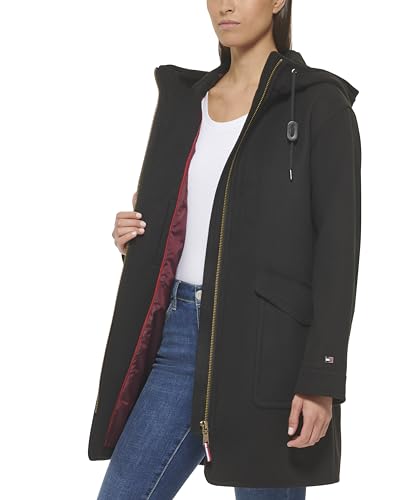 Tommy Hilfiger Women's Outerwear Wool Coat,BLACK,XXS