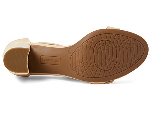 Bandolino Women's Armory Heeled Sandal, silver, 9