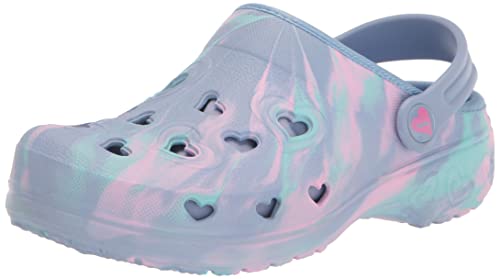 Skechers Kids Girls Foamies Sweetheart-Super Snuggly Slipper Sneaker, Blue/Multi, 3 Little Kid