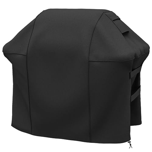 Grill Cover for Weber Spirit II 200 Series, Double Straps and Built-in Vents, Heavy Duty & Waterproof, Fits Grill Up to 48 Inch Wide, Black