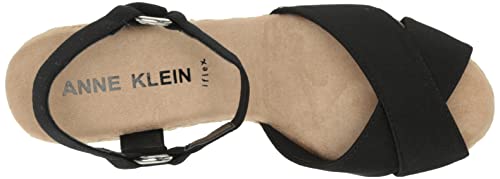 Anne Klein Women's Ellis Wedge Sandal, Navy, 10
