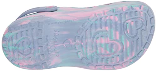 Skechers Kids Girls Foamies Sweetheart-Super Snuggly Slipper Sneaker, Blue/Multi, 3 Little Kid