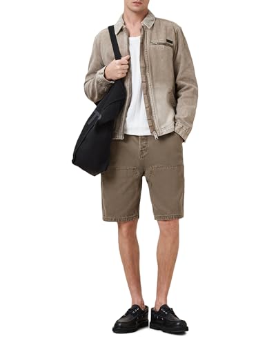 AllSaints Men's Alva Carpenter Short, Baked Brown