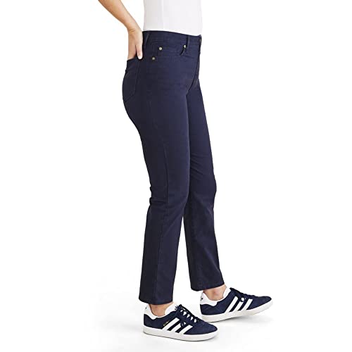 Dockers Women's Slim Fit High Rise Jean Cut Pants, Beautiful Black, 26