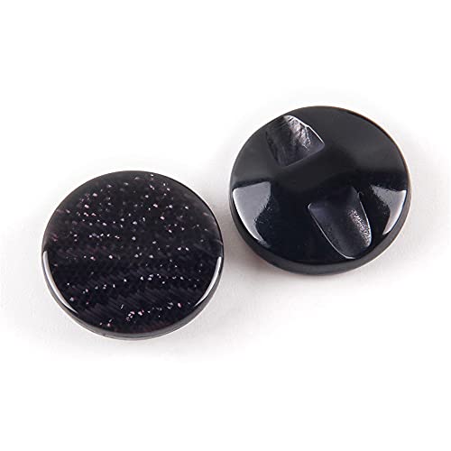 10 Pcs Round Resin Buttons Striped Buttons for Overcoat Sewing Accessories (Yellow, 21mm)
