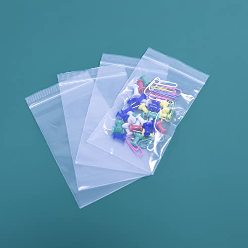iMailer - 500 Count - 3" x 5" Small Zip Bags - Plastic Zip Poly Bags 2 Mil Baggies with Lock Seal Zipper for Snack, Treats, Party Favors, Photo, Jewelry