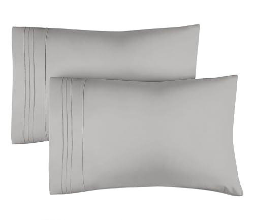 King Pillow Cases Set of 2 - Extra Soft, Hotel Quality Pillowcase Covers - Comfy Bedding for Women, Men, Kids & Teens - Machine Washable Pillow Protectors - 2 Piece - King Size Denim Blue Pillow Cover