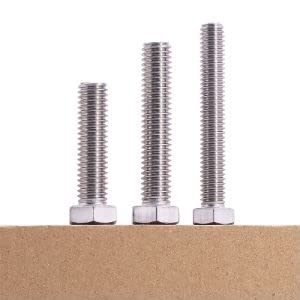 3/8-16 x 3-1/2" Hex Head Bolt Screw (3/8" to 6" Available), 304 Stainless Steel 18/8, Hexagon Head Bolt Screw, Fully Threaded, Coarse Thread, 6 pcs