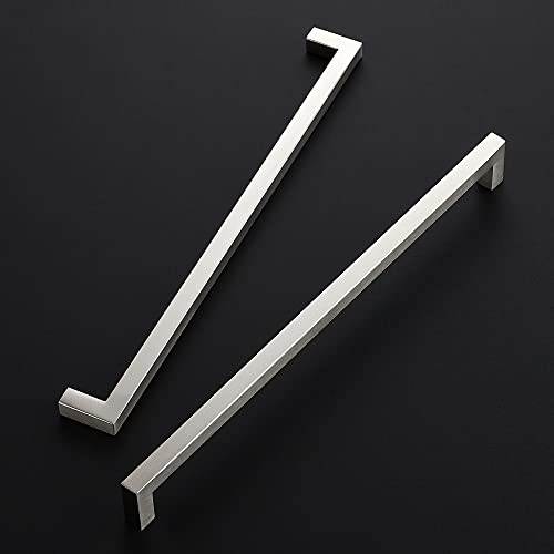 Ravinte 1 Pack 12-3/5 Inch Kitchen Square Cabinet Handles Satin Nickel Cabinet Pulls Brushed Nickel Drawer Pulls Kitchen Cabinet Hardware Kitchen Handles for Cabinets Cupboard Handles Drawer Handles