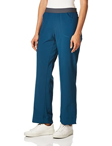 Carhartt womens Women's Flat Front Straight Leg Medical Scrubs Pants, Black, X-Large US