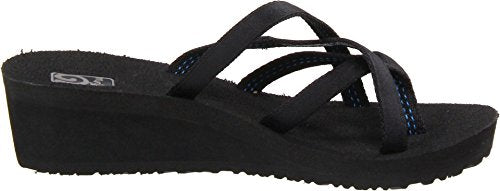 Teva Women's W Mush Mandalyn Wedge Ola 2 Flip-Flop, Black, 9 M US