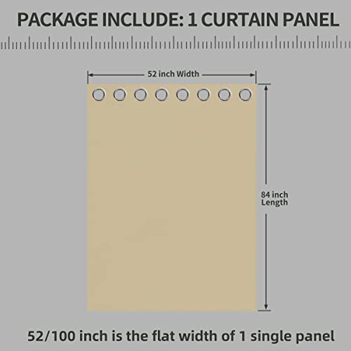 OutdoorLines Waterproof Indoor Outdoor Curtains for Patio–Privacy Sun Blocking Grommet Curtain Panel Weatherproof, UV Resistant Curtains for Gazebo, Front Porch, Pergola Beige 150W x 95L Inch 1 Panel