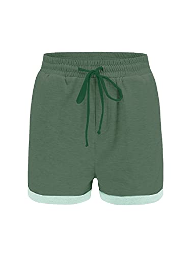 Famulily Women's Summer Beach Shorts Casual Comfy Pajama Shorts with Drawstring(Pink,S)