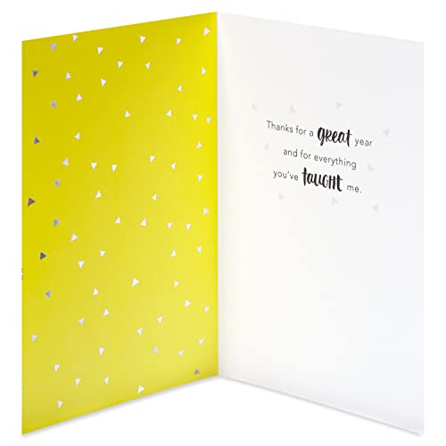 American Greetings Thank You Card for Teacher (A Great Year)