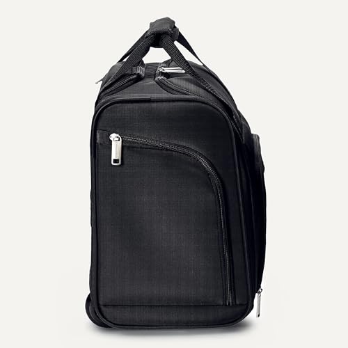 Amazon Basics Underseat Carry-On Luggage With Wheels, 14-inch Rolling Travel Bag, Black